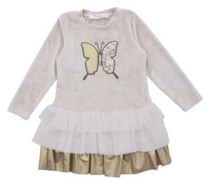 12326471 Babylon Φόρεμα βελουτέ κορίτσι μπεζ