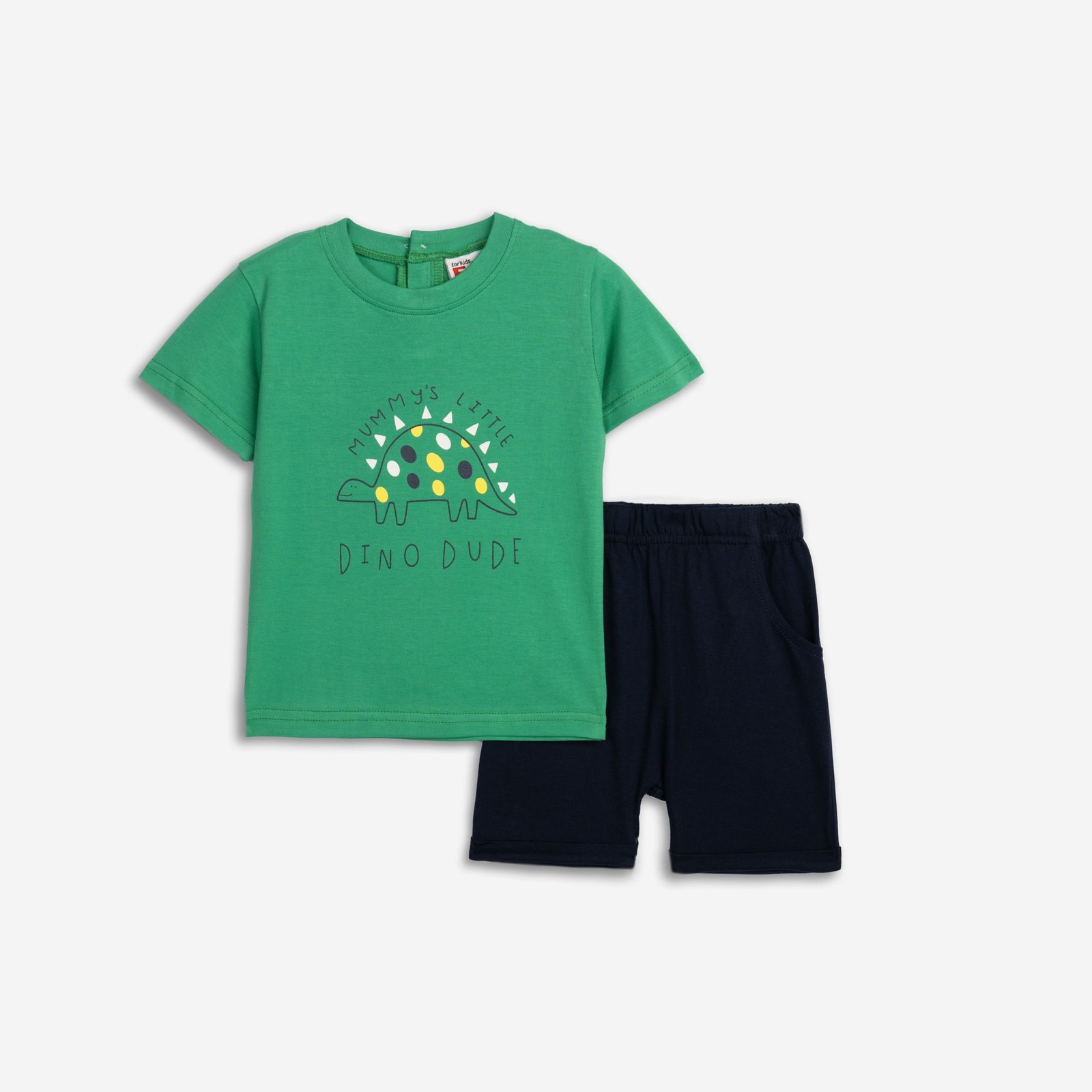 125-801113-1 Funky Σετ μπλούζα βερμούδα μηνών αγόρι  golf green μπλε