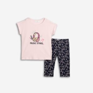 125-739114-1 Funky Σετ μπλούζα κολάν κορίτσι ανοιχτό ροζ μπλε allover