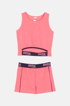 2513144 Joyce Σετ μπλούζα σορτς κορίτσι fluo pink