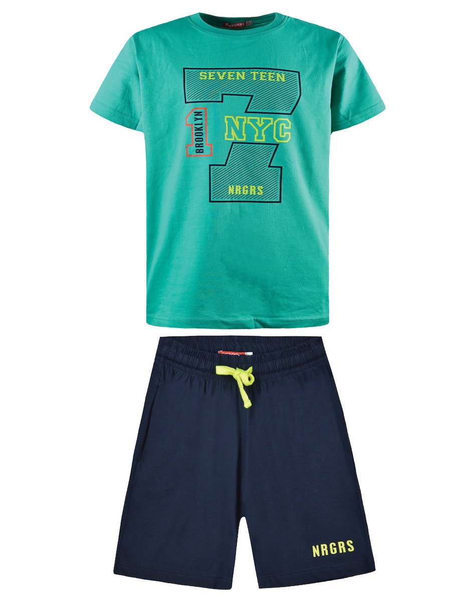 13-223017-0 Energiers Σετ μπλούζα βερμούδα αγόρι πράσινο