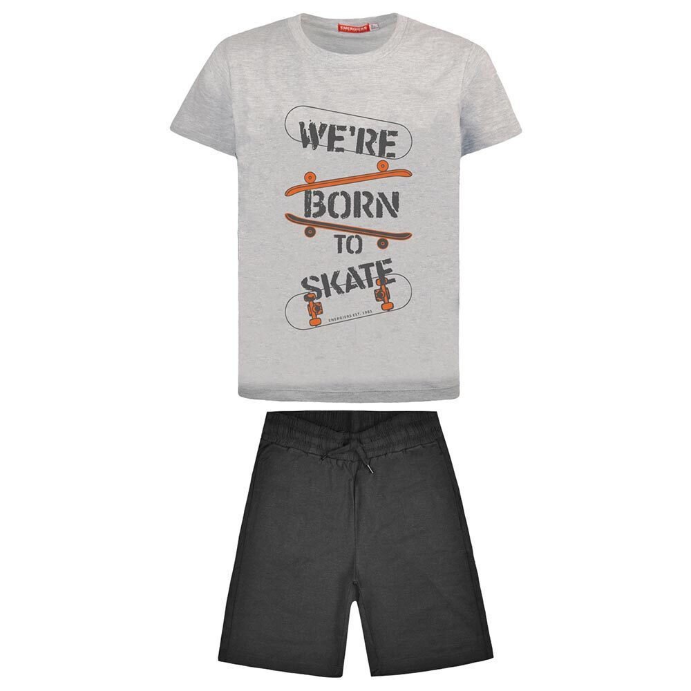 13-223016-0-9 Energiers Σετ μπλούζα βερμούδα αγόρι γκρι μελανζέ