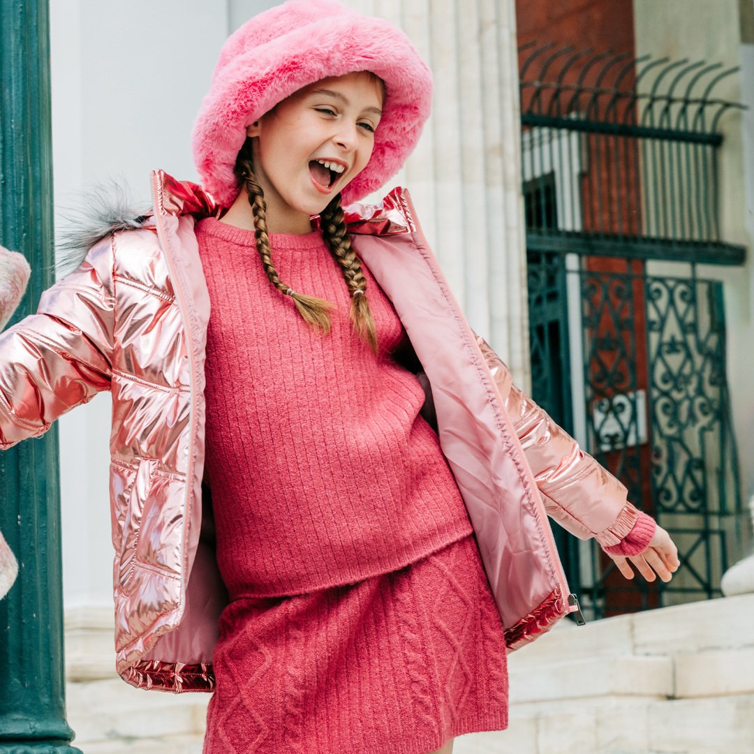 16-124200-0 Energiers Σετ μπλούζα φούστα πλεκτό κορίτσι φρεζ