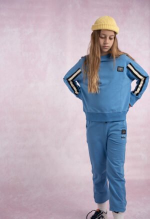 243030 Ebita Σετ φόρμα φούτερ κορίτσι σιέλ