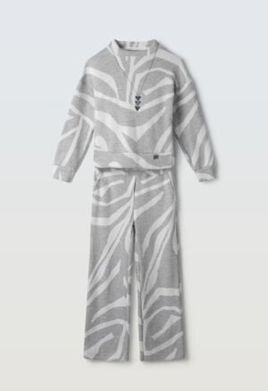 243061 Ebita Σετ μπλούζα παντελόνα πλεκτό κορίτσι γκρι