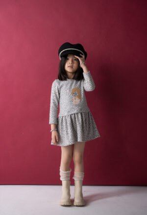 243236 Ebita Φόρεμα με τσαντάκι κορίτσι γκρι