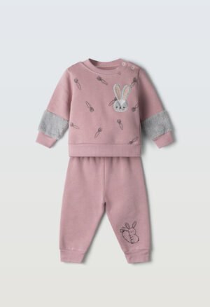 243509 Ebita Σετ φόρμα φούτερ μηνών κορίτσι ροζ