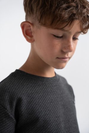 243724 Hashtag Μπλούζα αγόρι ανθρακί