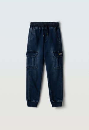 243763 Hashtag Παντελόνι τζιν cargo αγόρι μπλε