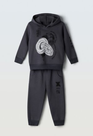 243834 Hashtag Σετ φόρμα φούτερ αγόρι γκρι