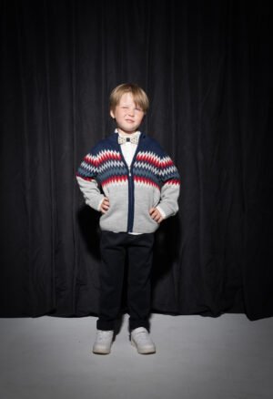 243840 Hashtag Σετ πουκάμισο παντελόνι ζακέτα αγόρι μπλε