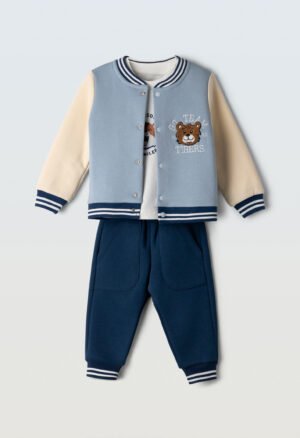 255607 Hashtag Σετ φόρμα φούτερ ζακέτα μηνών αγόρι σιέλ