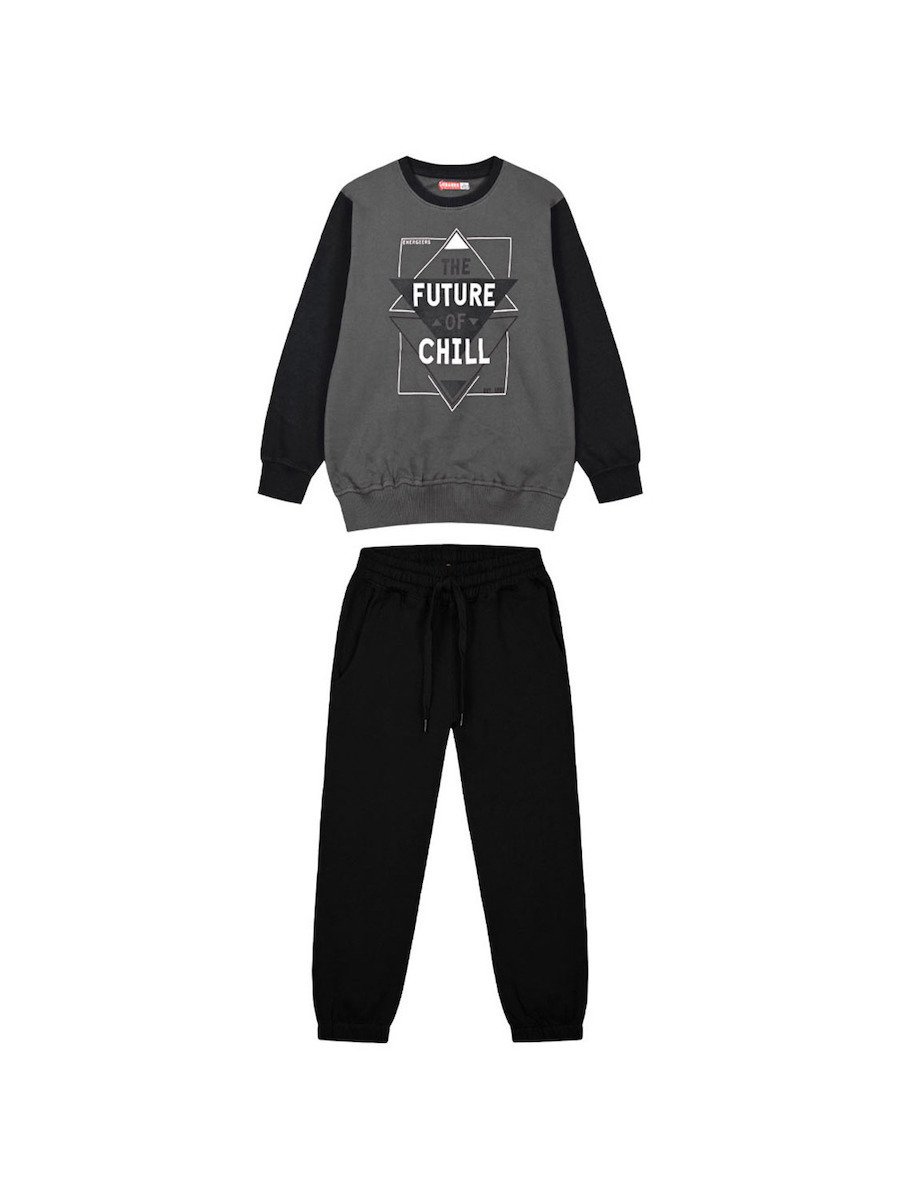 13-123089-0 Energiers Σετ φόρμα φούτερ αγόρι γκρι μαύρο