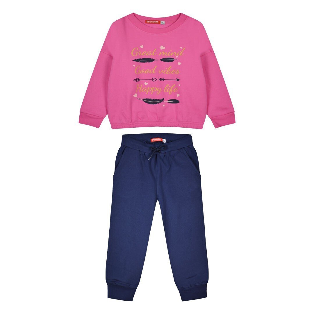 15-123387-0 Energiers Σετ φόρμα φούτερ κορίτσι ροζ ίντιγκο