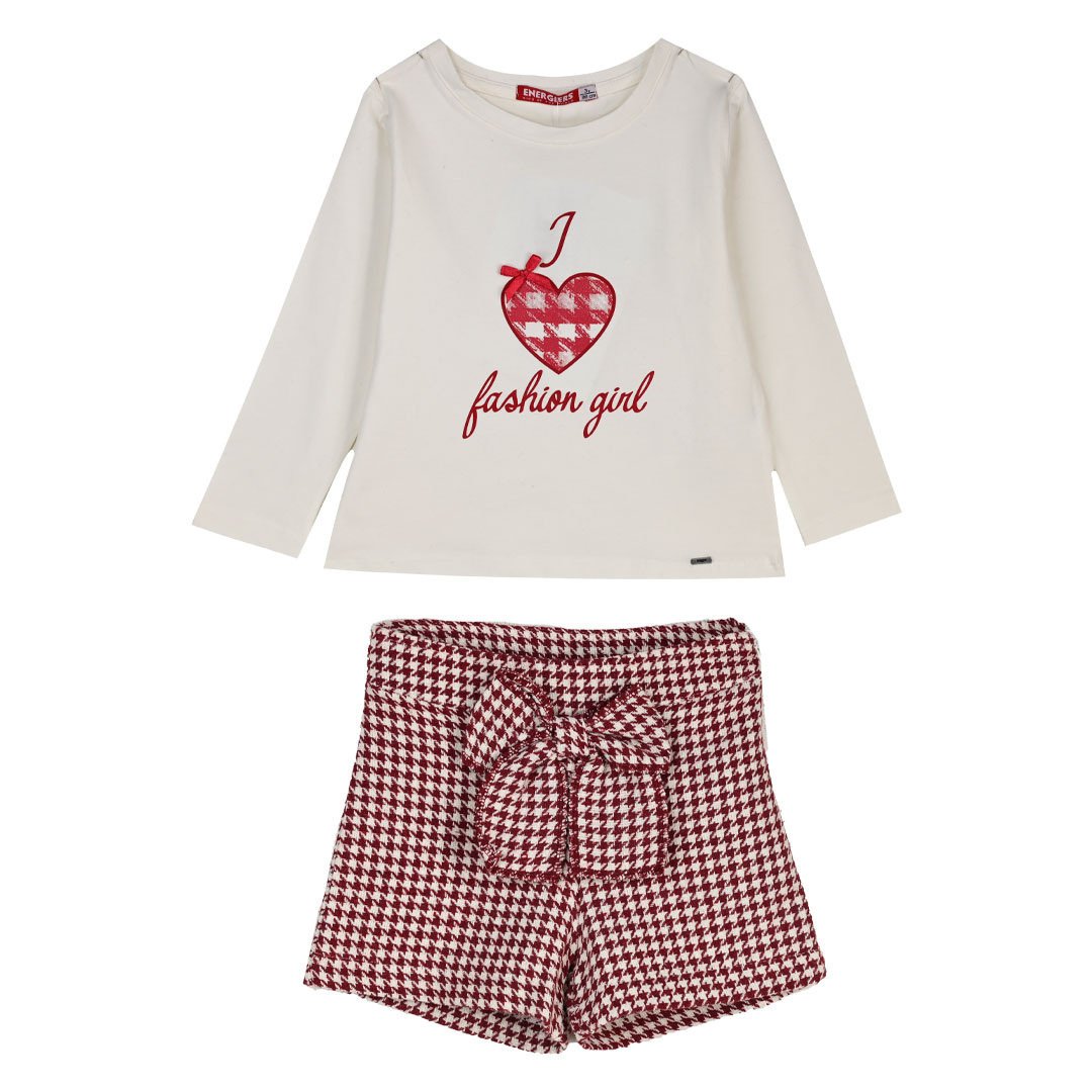 15-125327-0 Energiers Σετ μπλούζα σορτς κορίτσι λευκό