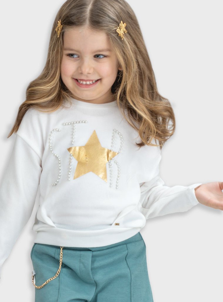 15-125322-0 Energiers Σετ μπλούζα σορτς κορίτσι λευκό φυστικί