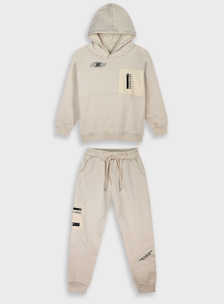 13-125040-0 Energiers Σετ φόρμα φούτερ με κουκούλα αγόρι βανίλια