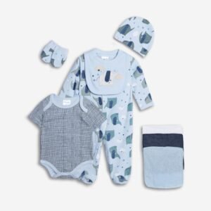 226-050101-1 Funky Σετ 8 τμχ μηνών αγόρι σιέλ