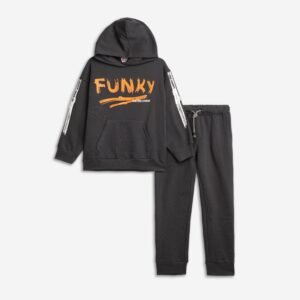 226-117140-2 Funky Σετ φόρμα φούτερ με κουκούλα αγόρι ανθρακί