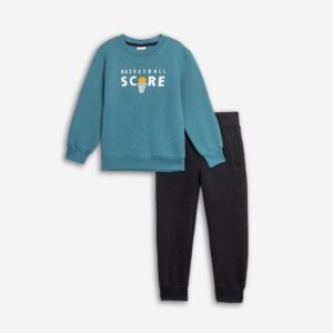 226-317103-2 Funky Σετ φόρμα φούτερ αγόρι πετρόλ μαύρο