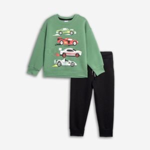 226-317111-1 Funky Σετ φόρμα φούτερ αγόρι deep grass μαύρο