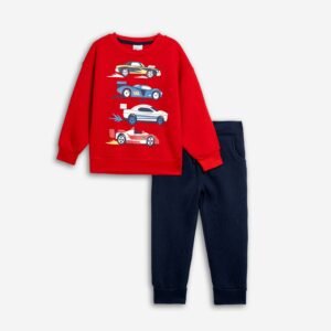 226-317111-2 Funky Σετ φόρμα φούτερ αγόρι κόκκινο μπλε