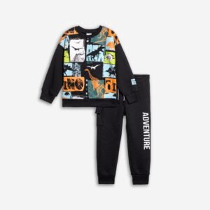 226-317117-1 Funky Σετ φόρμα φούτερ αγόρι μαύρο allover - 4 ετών