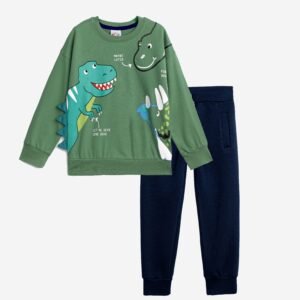 226-317133-2 Funky Σετ φόρμα αχνούδιαστη αγόρι deep grass μπλε