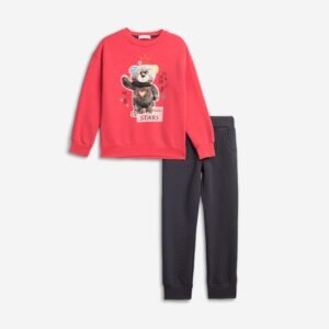 226-517138-1 Funky Σετ φόρμα φούτερ κορίτσι sugar coral ανθρακί