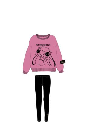 226-539101-1 Funky Σετ μπλούζα κολάν φούτερ κορίτσι ροζ μαύρο