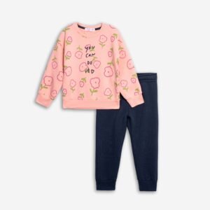 226-717101-2 Funky Σετ φόρμα φούτερ κορίτσι μήλο allover μπλε