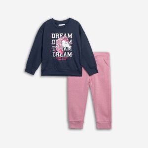 226-717115-2 Funky Σετ φόρμα φούτερ κορίτσι μπλε σκούρο ροζ