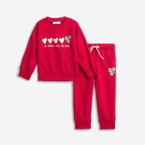 226-717124-2 Funky Σετ φόρμα φούτερ κορίτσι τριανταφυλλί