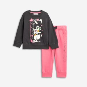 226-717128-1 Funky Σετ φόρμα φούτερ κορίτσι ανθρακί confetti