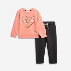 226-717130-1 Funky Σετ φόρμα φούτερ κορίτσι blush μαύρο