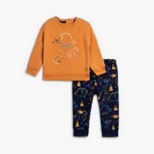 226-817109-2 Funky Σετ φόρμα φούτερ μηνών αγόρι nugget μπλε allover