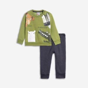 226-817111-1 Funky Σετ φόρμα φούτερ μηνών αγόρι τσαΐ ανθρακί