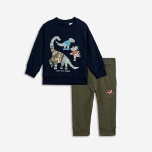 226-817116-1 Funky Σετ φόρμα φούτερ μηνών αγόρι μπλε χακί