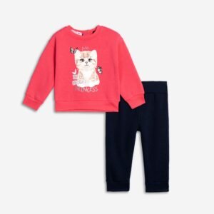 226-917119-1 Funky Σετ φόρμα φούτερ μηνών κορίτσι sugar coral μπλε