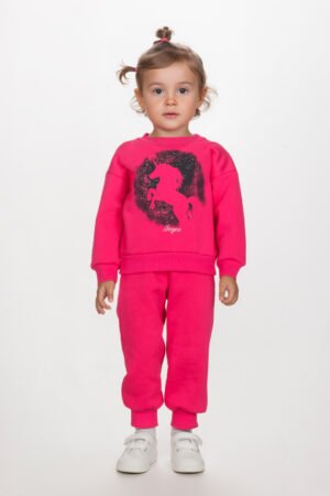 2561106 Joyce Σετ φόρμα φούτερ κορίτσι φούξια
