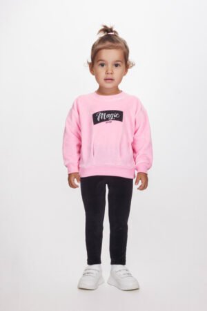 2561127 Joyce Σετ μπλούζα κολάν κορίτσι ροζ
