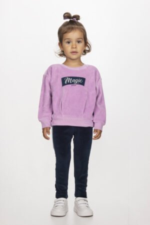 2561127 Joyce Σετ μπλούζα κολάν κορίτσι λιλά