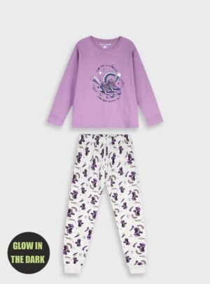 36-125202-9-0 Energiers Πιτζάμα κορίτσι λιλά εκρού allover