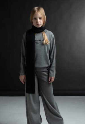 255002 Ebita Σετ φόρμα αχνούδιαστη με κουκούλα κορίτσι γκρι