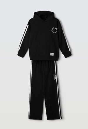 255031 Ebita Σετ φόρμα φούτερ με κουκούλα κορίτσι μαύρο