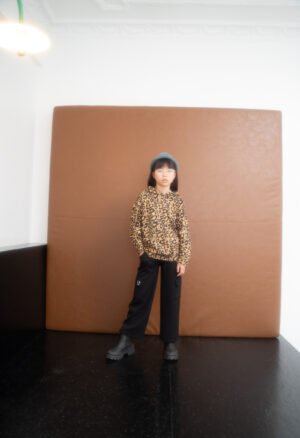 255035 Ebita Σετ φόρμα αχνούδιαστη με κουκούλα κορίτσι άνιμαλ πριντ