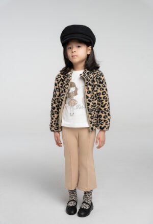 255255 Ebita Σετ μπλούζα παντελόνα ζακέτα φλις κορίτσι άνιμαλ πριντ