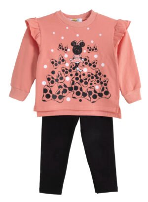 62515514 Frenzy Σετ φόρμα φούτερ κορίτσι σομόν μαύρο