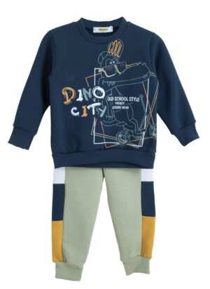 72525534 Frenzy Σετ φόρμα φούτερ αγόρι μαρέν φιστικί