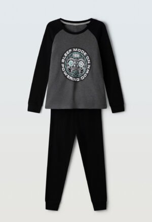 H-621 Hashtag Πιτζάμα αγόρι ανθρακί